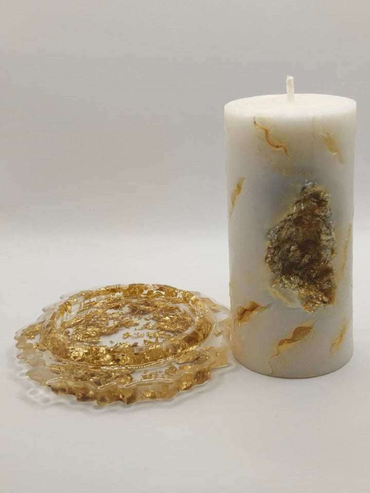 Aurum Trace artisan beeswax candle collection, limited series of 12, ConelAlma ESP
