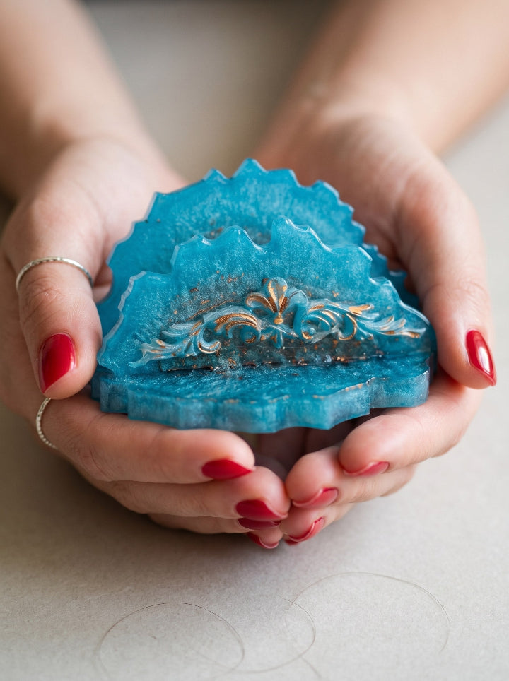 Resin card holder — stylish organiser for business cards, made in Spain