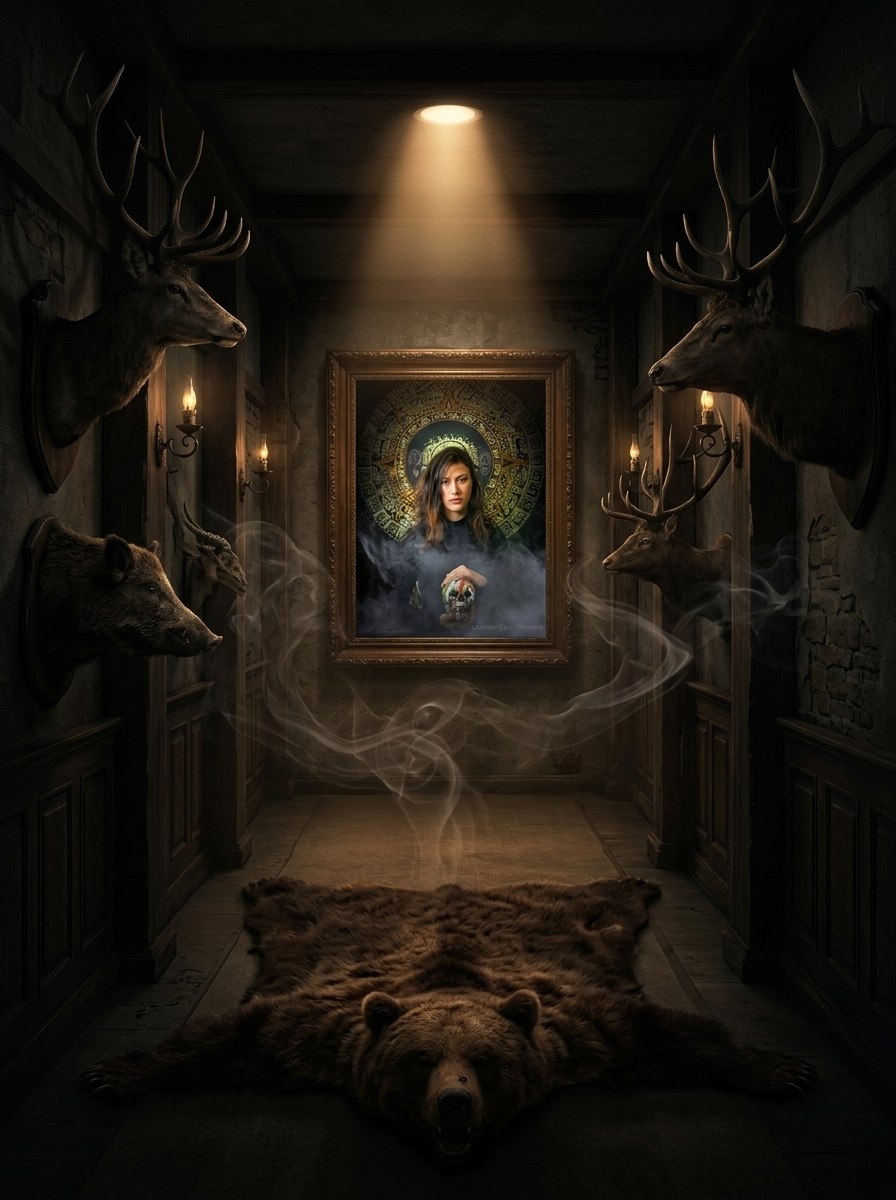 "Roots — Oracle of the Fifth Sun" archival pigment print, 120×100 cm, photographic art by ConelAlma ESP