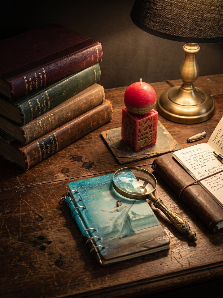 "Word Is Love" candle on resin stand – premium gift packaging