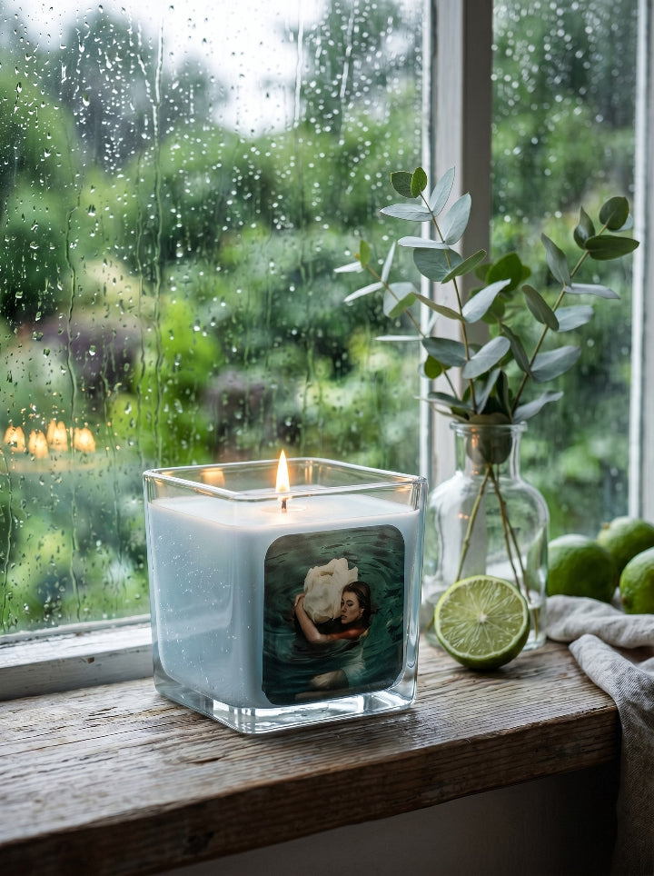 Custom beeswax candle in jar with personal photo — 200g, artisan gift by ConelAlma ESP