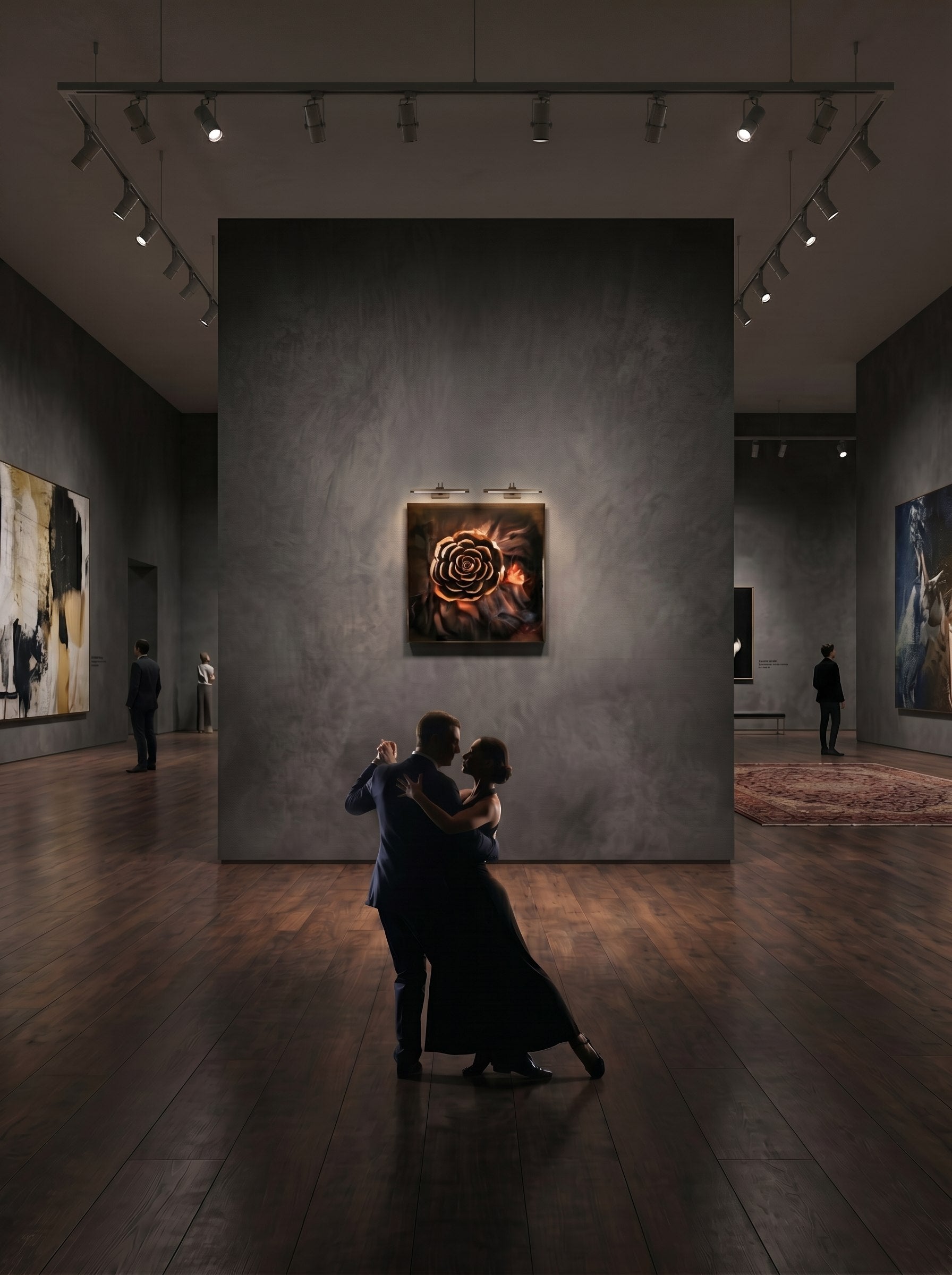 Refugio de Ternura resin painting — lifestyle shot in elegant interior